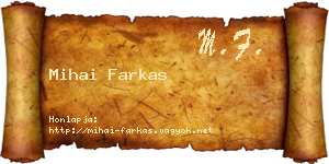 Mihai Farkas névjegykártya